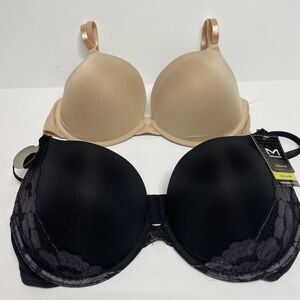 Maidenform 2 Pack Size 40D Basically Sexy Push-Up Covertible Straps Bra